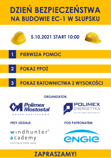na zdjęciu widzimy plakat z rozpiską wydarzeń w ramach Dnia Bezpieczeństwa - jak  w treści artykułu
